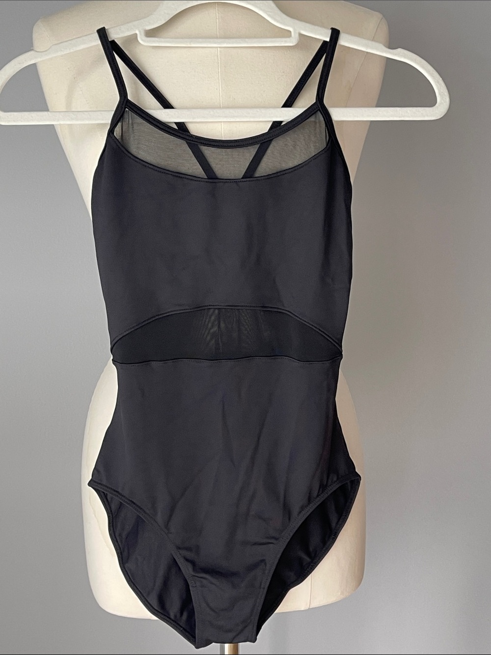 So Danca Black Mesh Camisole Leotard size SA